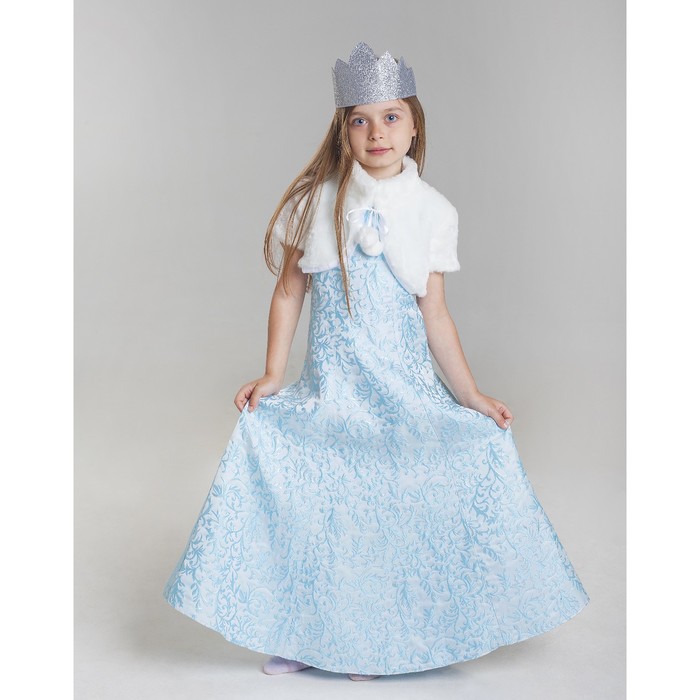 Карнавальный костюм "Снегурочка Жемчужная", р.34, рост 128 см