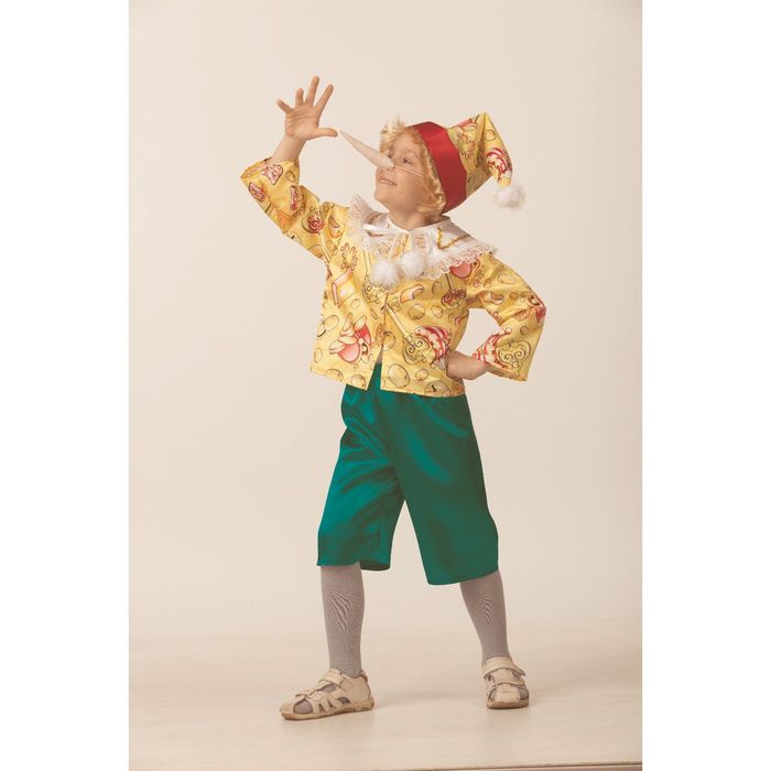 Карнавальный костюм "Буратино сказочный", сатин, р.36, рост 146 см