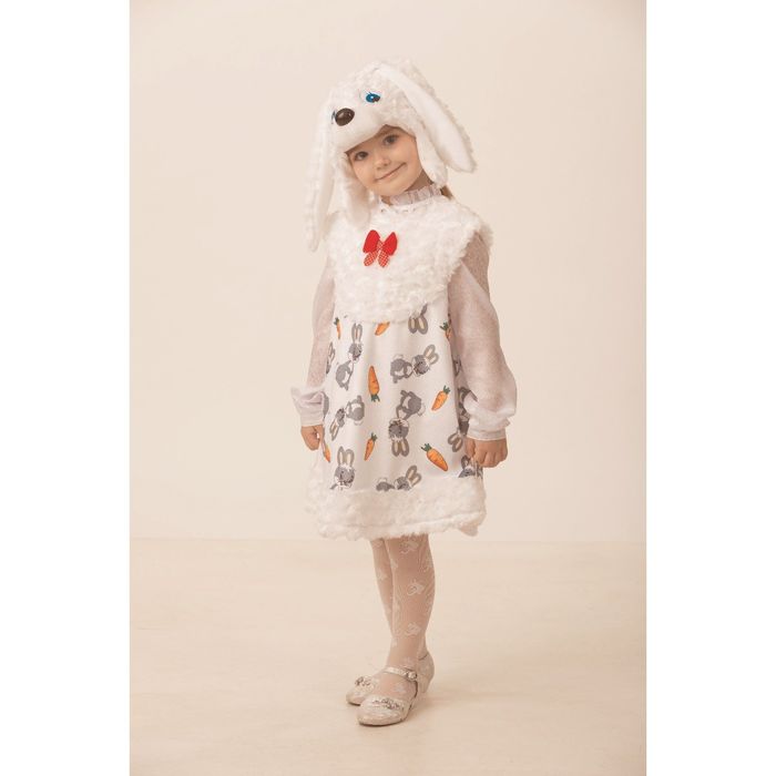 Карнавальный костюм "Зайка Сонька" , маска, сарафан, р.26, рост 104 см