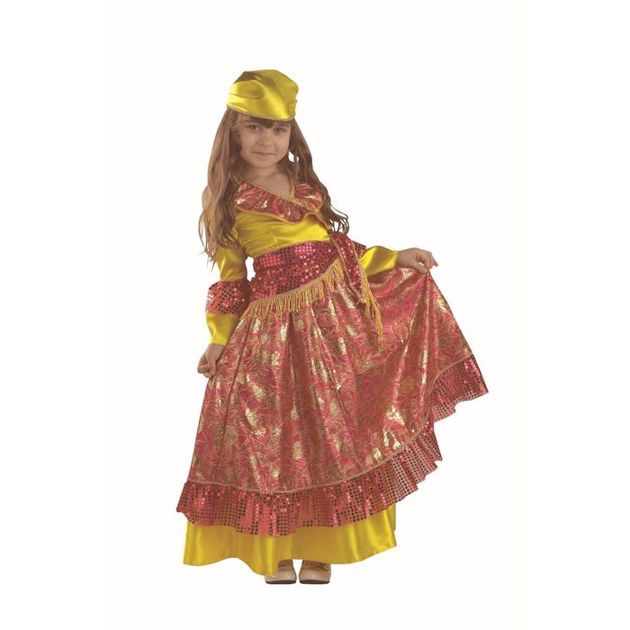 Карнавальный костюм "Цыганка", текстиль, р.38, рост 146 см