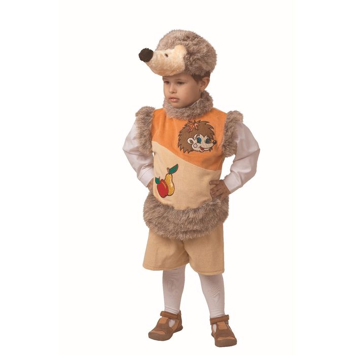 Карнавальный костюм "Ёжик Антошка", плюш, р-р 28, рост 110 см