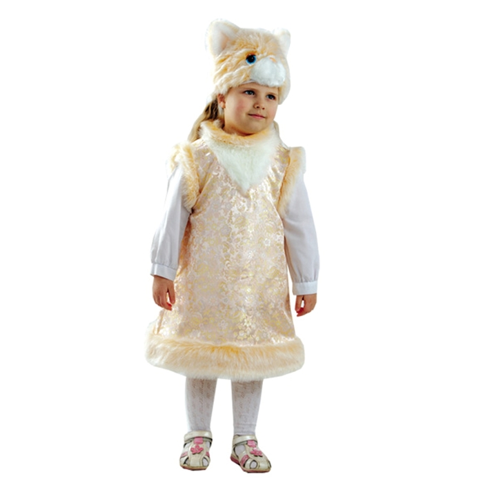 Карнавальный костюм "Киска Анфиска", шёлк, рост 104-110 см, размер 26-28 (207)