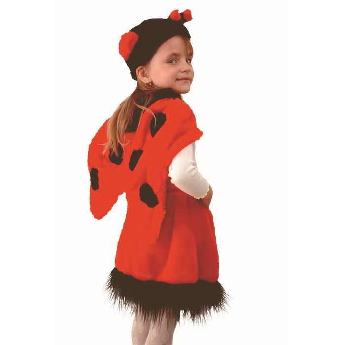 Карнавальный костюм "Божья коровка", мех, размер 28