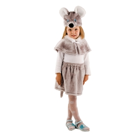 Карнавальный костюм «Мышка» цвет серый, рост 110 см, размер 28