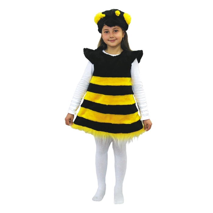 Карнавальный костюм «Пчёлка», мех, рост 110 см, размер 28