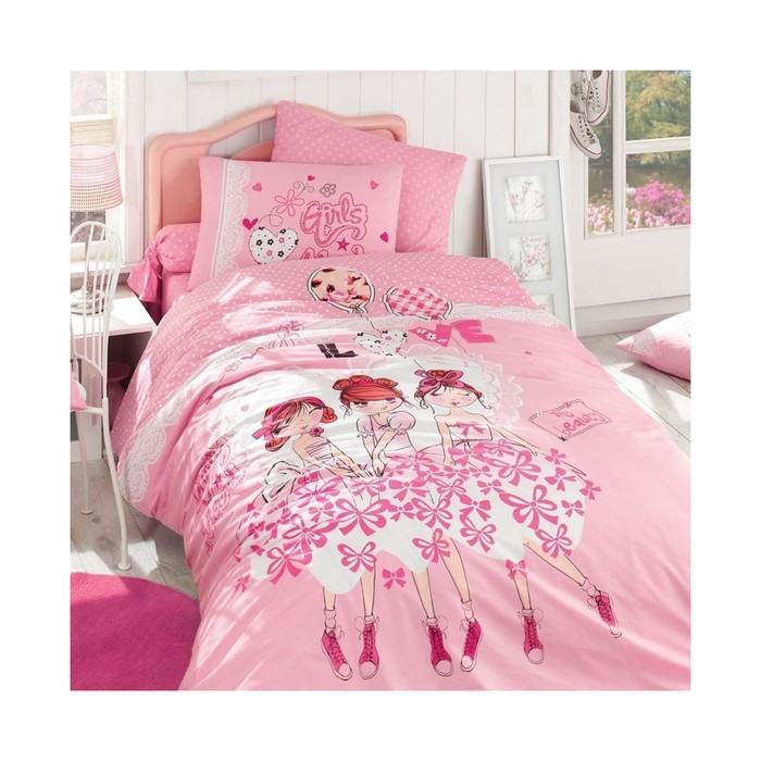 КПБ Young Dancer 1,5 сп., размер 160х240 см, 160х220 см, 50х70 см-1 шт.. ранфорс 120 г/м2 IY-01-1