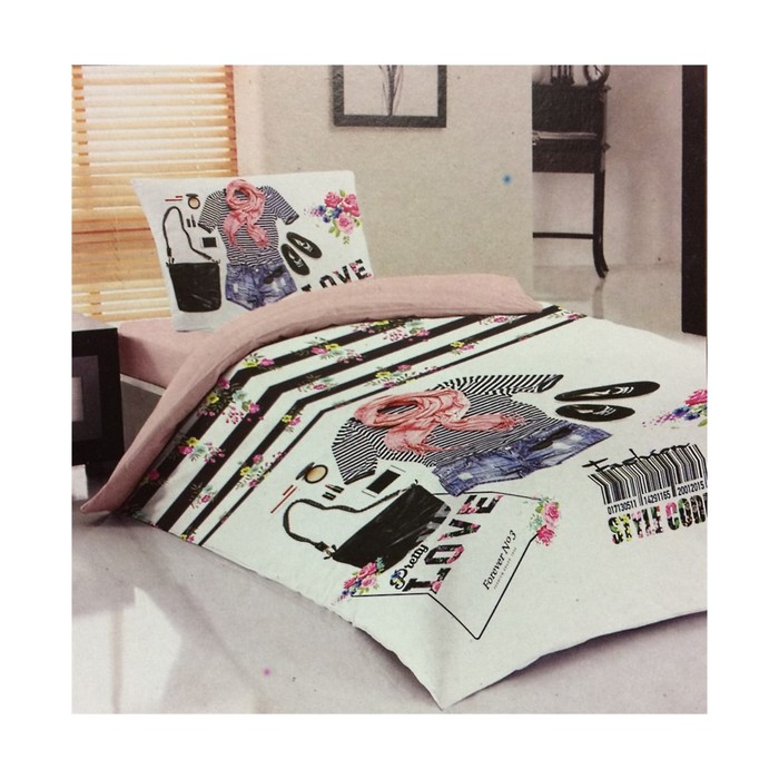 КПБ Bella Teen 1,5 сп, размер 180х240 см, 160х220 см, 50х70 см-1 шт.. ранфорс 120 г/м2 LB-02-1 327