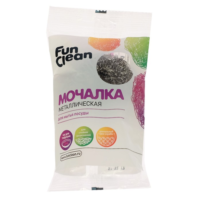 Мочалка для посуды из нержавеющей стали спиральная, 15 г