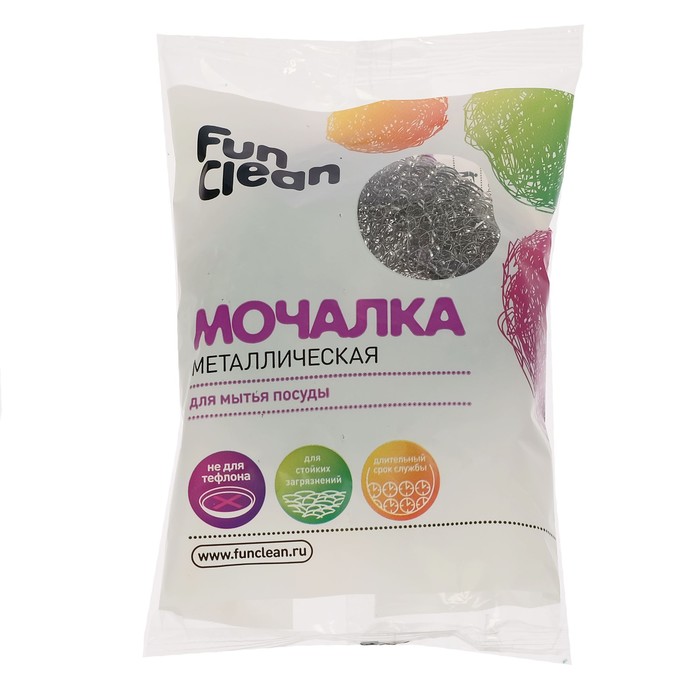 Мочалка для посуды оцинкованная плетеная, 30 г