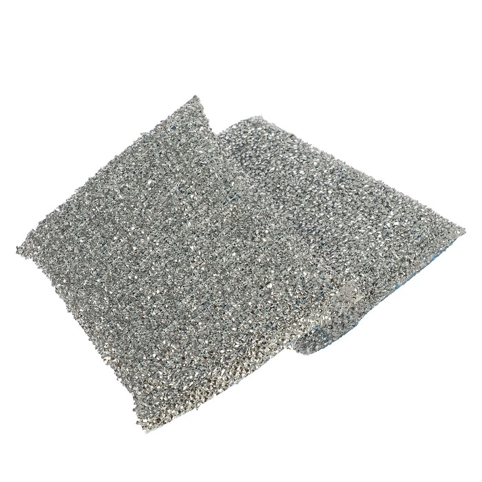 Набор мочалок для эмали и тефлона в фольгированной оплетке, 2шт.