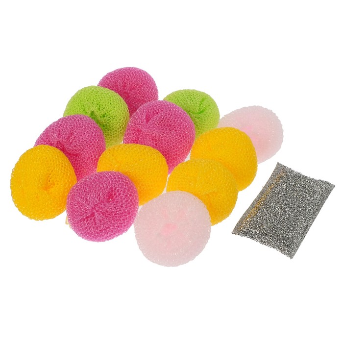 Мочалка для посуды "Золушка" пластиковая 12шт.