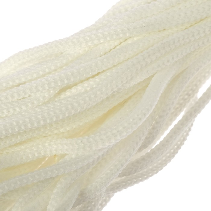 Шнур вязаный полипропиленовый 3мм 20м, цвет белый