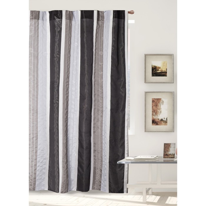 Тюль "Этель" 200х280 см Гамма голубой (вертикальная полоса) 100% п/э