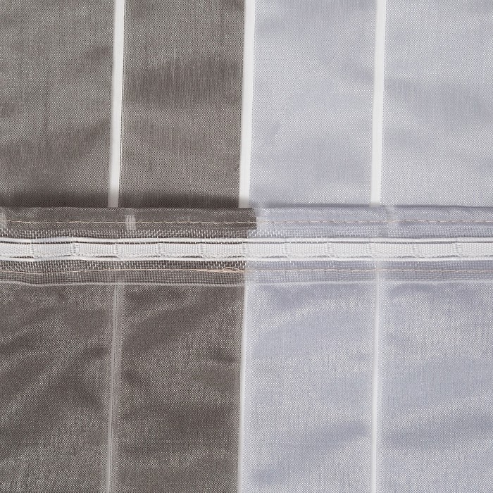 Тюль "Этель" 200х280 см Гамма голубой (вертикальная полоса) 100% п/э