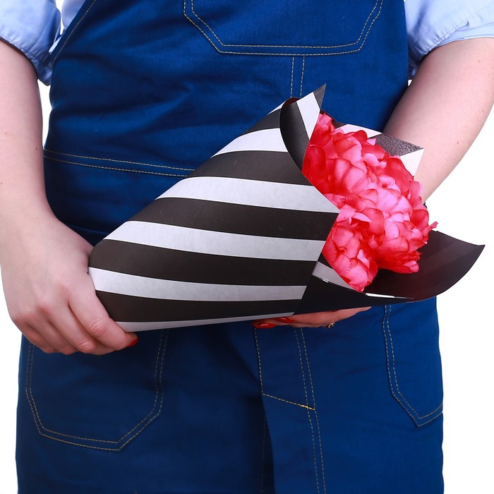 Бумага крафт цветная двусторонняя «Стильный чёрный», 50 × 70 см