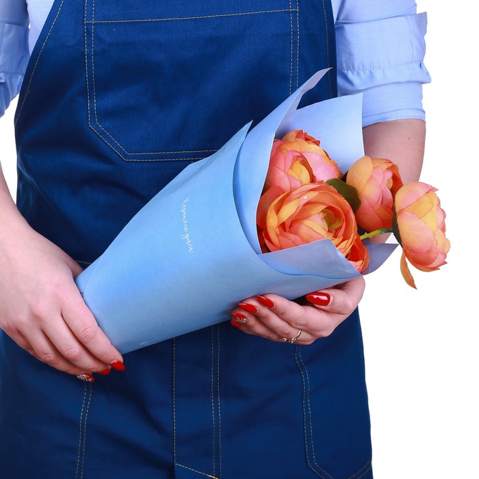 Бумага крафт цветная двусторонняя пантон «Пыльный голубой», 50 х 70 см