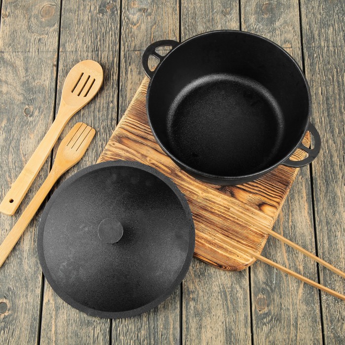 Казан с крышкой 3,6 л, чугун