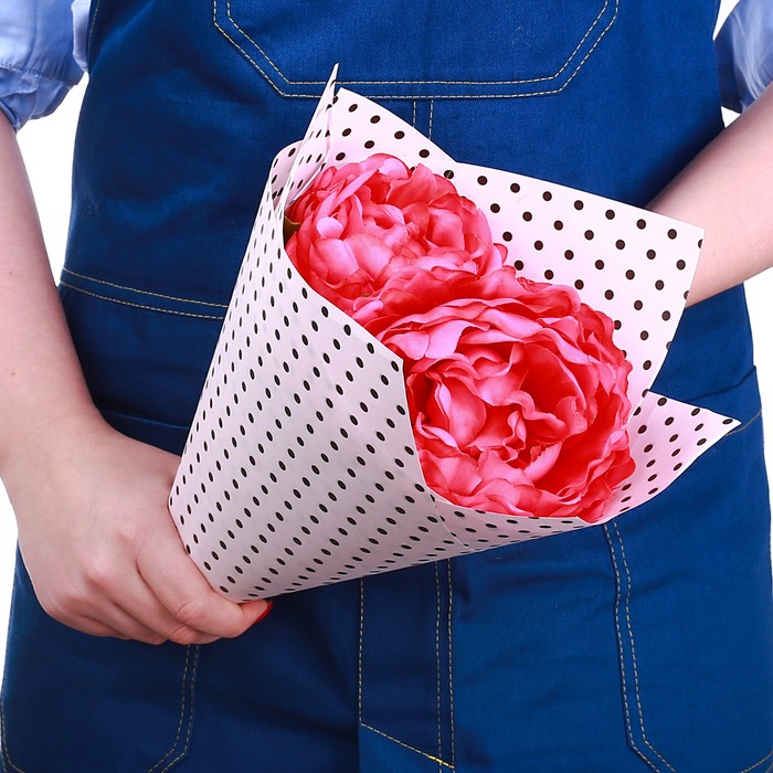 Бумага крафт «Чёрный горох», серия Пантон, 50 × 70 см