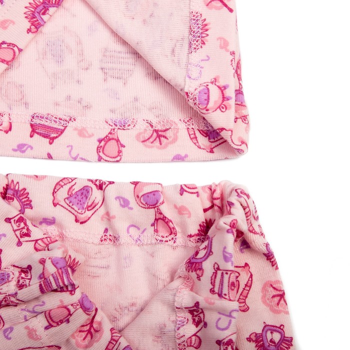 Комплект ясельный (майка, трусы), рост 62 см, цвет светло-розовый