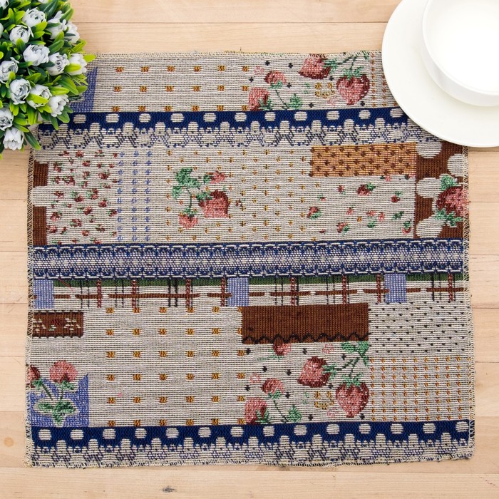 Салфетка из гобелена "Этель" Пэчворк 32х32 ± 2 см