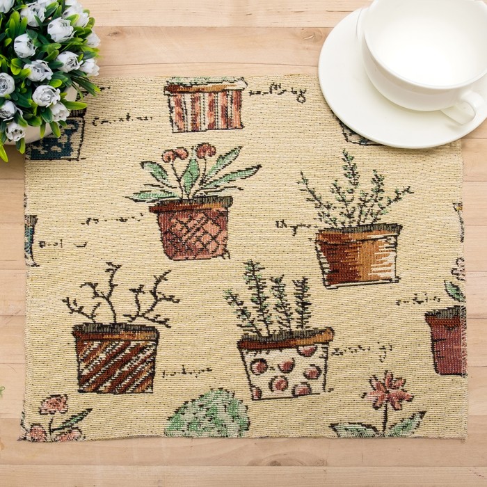 Салфетка из гобелена "Этель" Домашний уют 32х32 ± 2 см