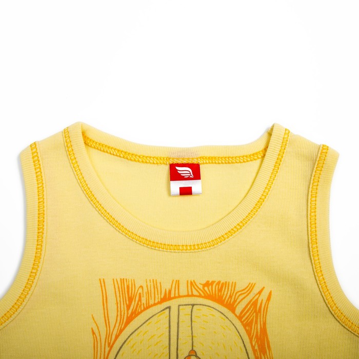 Комплект ясельный (майка, трусы), рост 74 см, цвет жёлтый