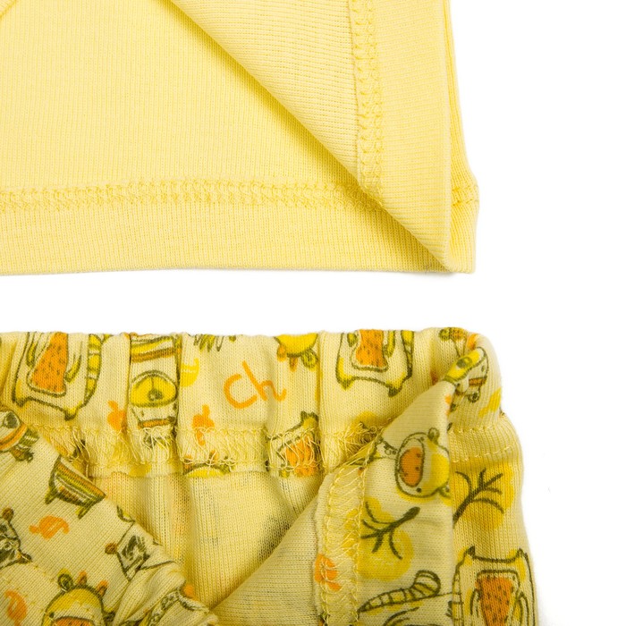 Комплект ясельный (майка, трусы), рост 74 см, цвет жёлтый
