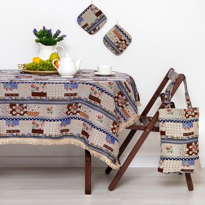 Сумка хозяюшке "Этель" Пэчворк, гобеленовая 33×43х6 см