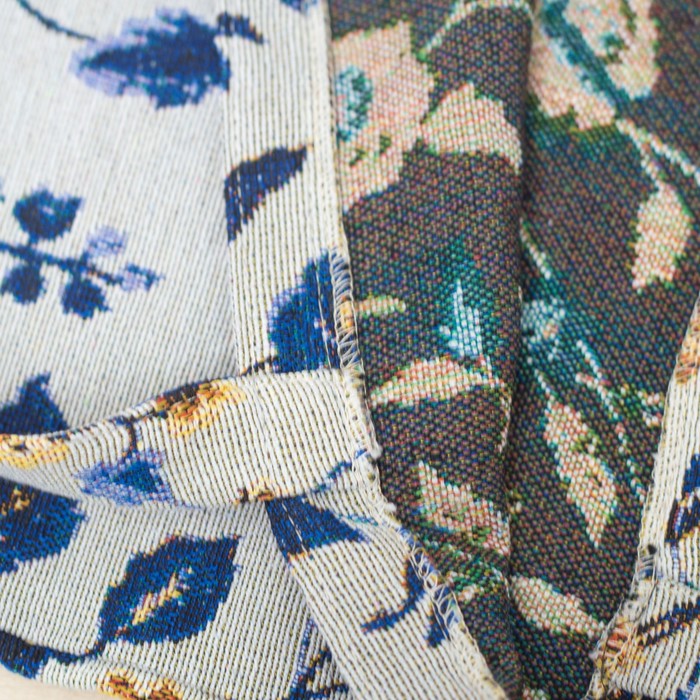 Сумка хозяюшке "Этель" Морозные цветы, гобеленовая 33×43х6 см