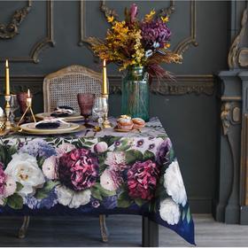 Набор столовый «Этель» «Цветочный этюд», скатерть 110 × 150 см, салфетки 40 × 40 см, 4 шт., хлопок 100 % Ош