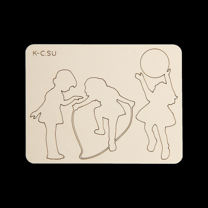 Чипборд картон "Девочки 4-5 лет" (3 элемента) высота 5 см