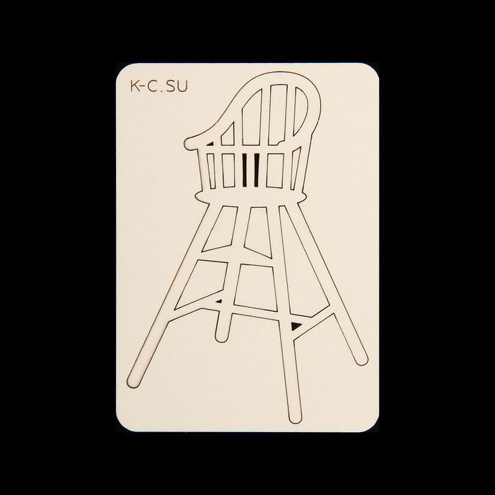 Чипборд картон "Детский стульчик" 5,5х8 см