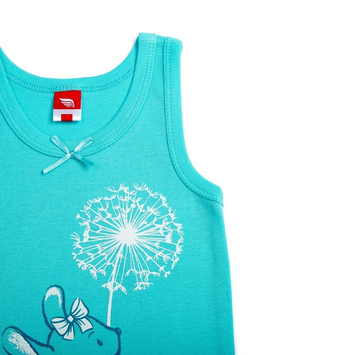 Майка для девочки, рост 92 см, цвет бирюзовый