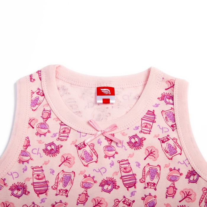 Майка ясельная, рост 62 см, цвет светло-розовый