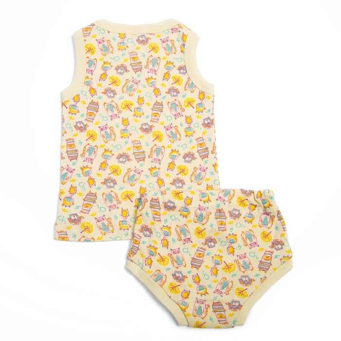 Комплект ясельный (майка, трусы), рост 62 см, цвет экрю