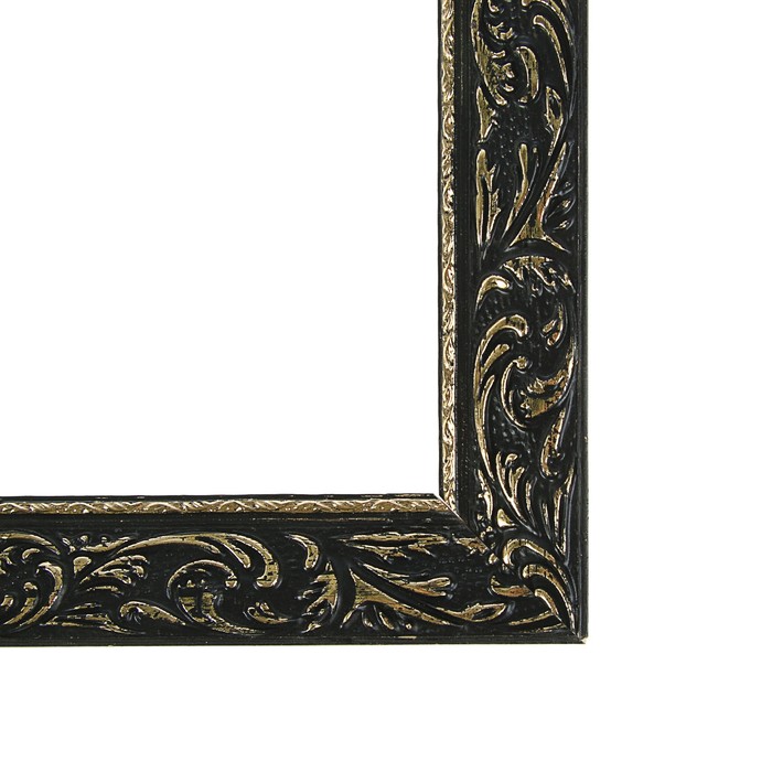 Рама для зеркал и картин 20*30*4 см, цвет черный с золотом
