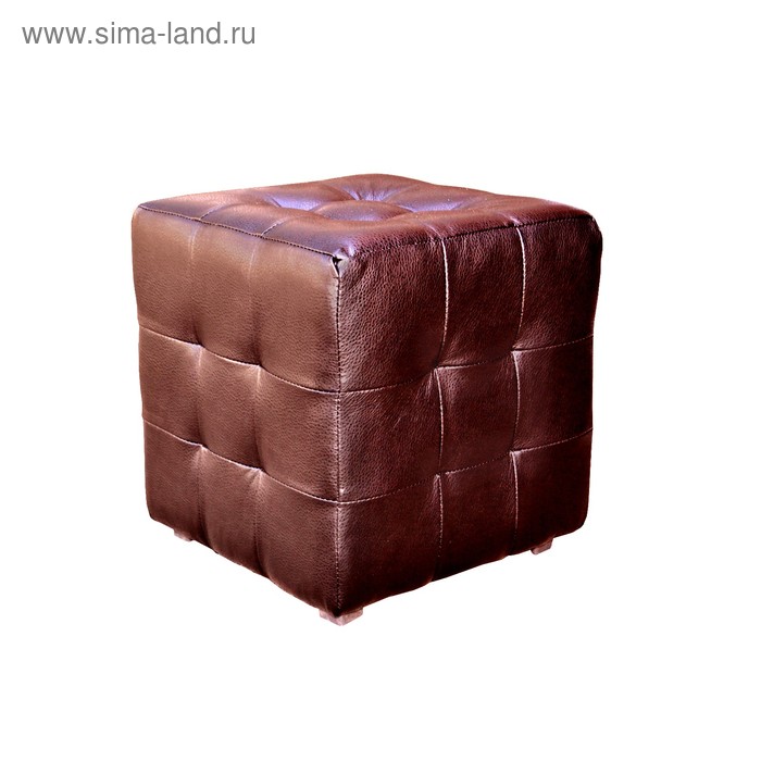 Пуф «Куб» коричневый пуф классический куб изумруд жаккард