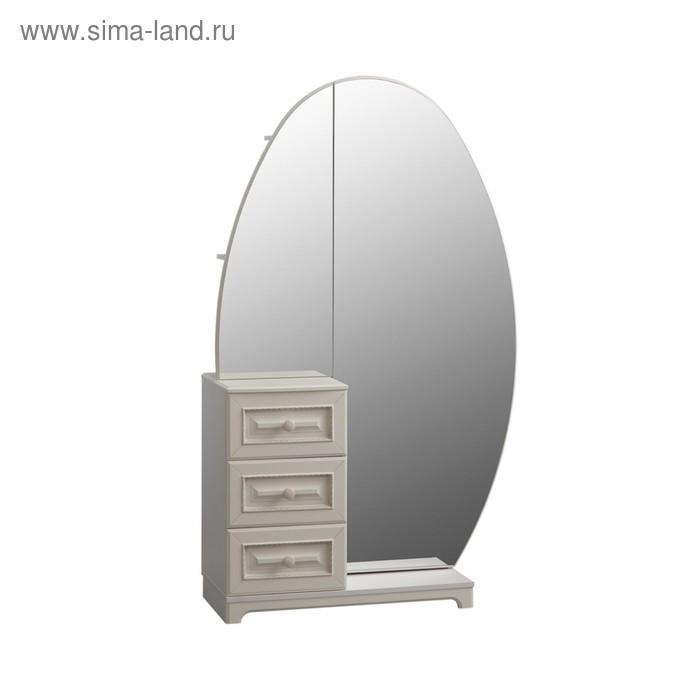 фото Шкаф комбинированный белла зеркало 1050х420х1758 белый/джелато софт мебельсон