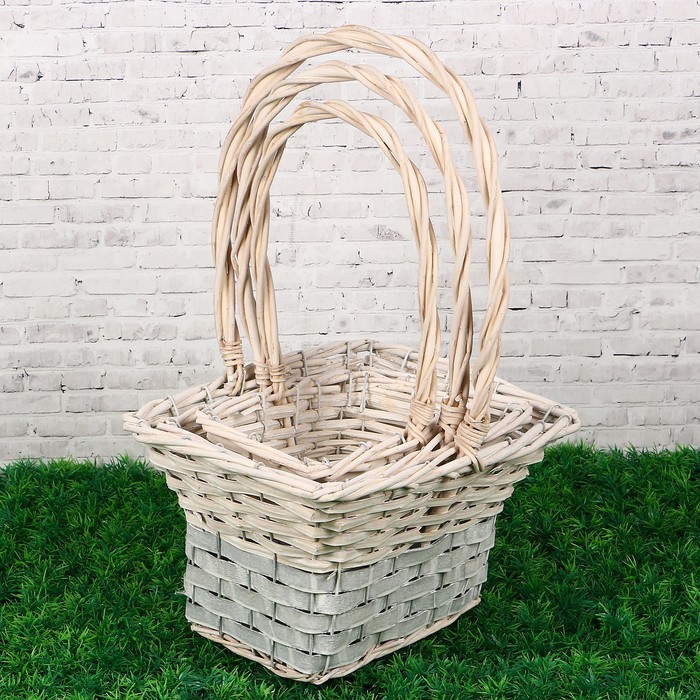 Набор корзин плетеных (ива, береста) 29х24х18х45CM/24х19х16х40CM/19х14х14х35CM, 3 шт