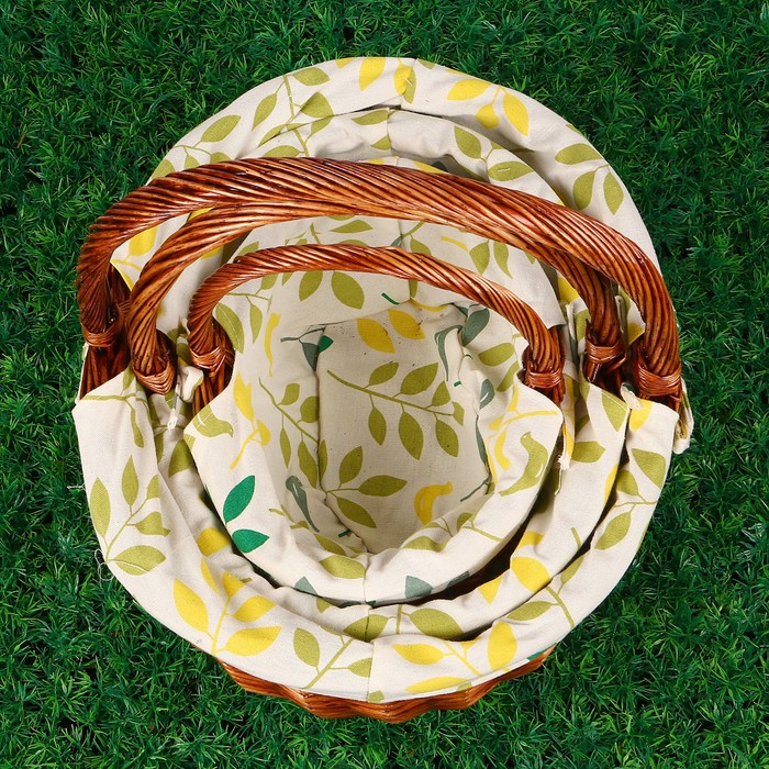 Набор корзин плетеных (ива), 39*30*H16*HH35/33*24*H14*HH30/26*19*H13*HH25, 3шт