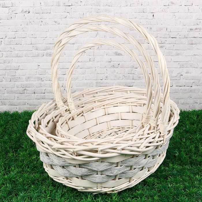 Набор корзин плетеных (ива), 43х35х15.5х40CM/37х29х13х35CM/31х23х10.5х30CM, 3 шт