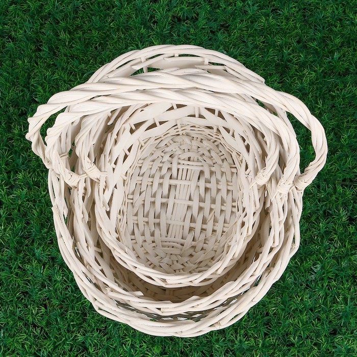 Набор корзин плетеных (ива), 43х35х15.5х40CM/37х29х13х35CM/31х23х10.5х30CM, 3 шт