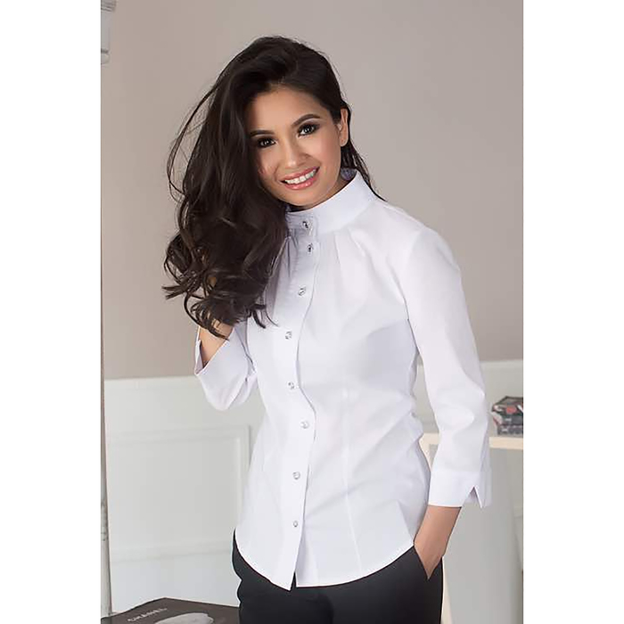 Блуза женская 090, цвет белый, р-р 54, рост 164