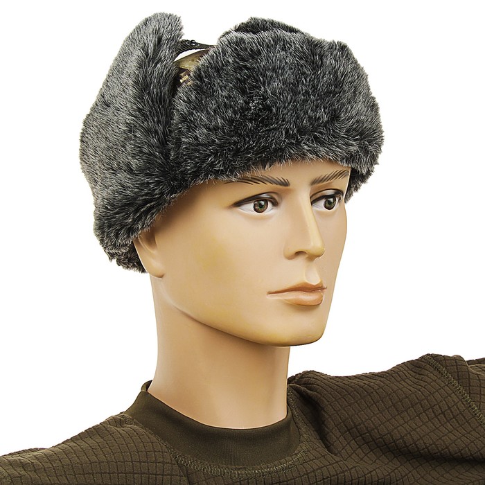 Шапка-ушанка с меховой опушкой, алова, размер 57-58, расцветка светлые шишки