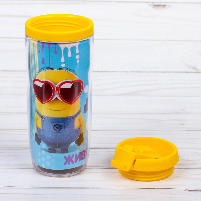 Термостакан "Живи ярко!" Гадкий Я, 350 мл