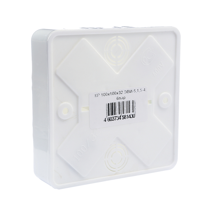 Коробка распредилительная "Элтиз", 100х100х32 мм, клеммник ЗВИ-5, IP55, д/открытой установ.