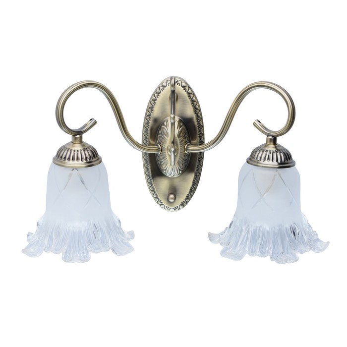 Бра "Моника" 2x60W E14 античная бронза 20x37x17см