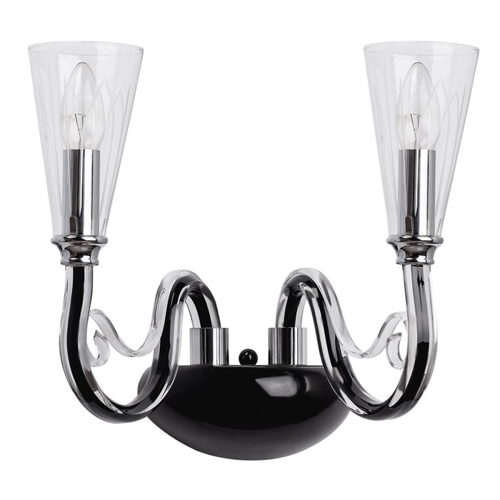 Бра "Элла" 2x60W E14 хром 35x36x24см