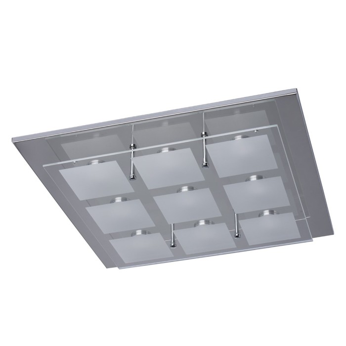 Люстра потолочная "Граффити" 9x5W LED хром 47x47x7см