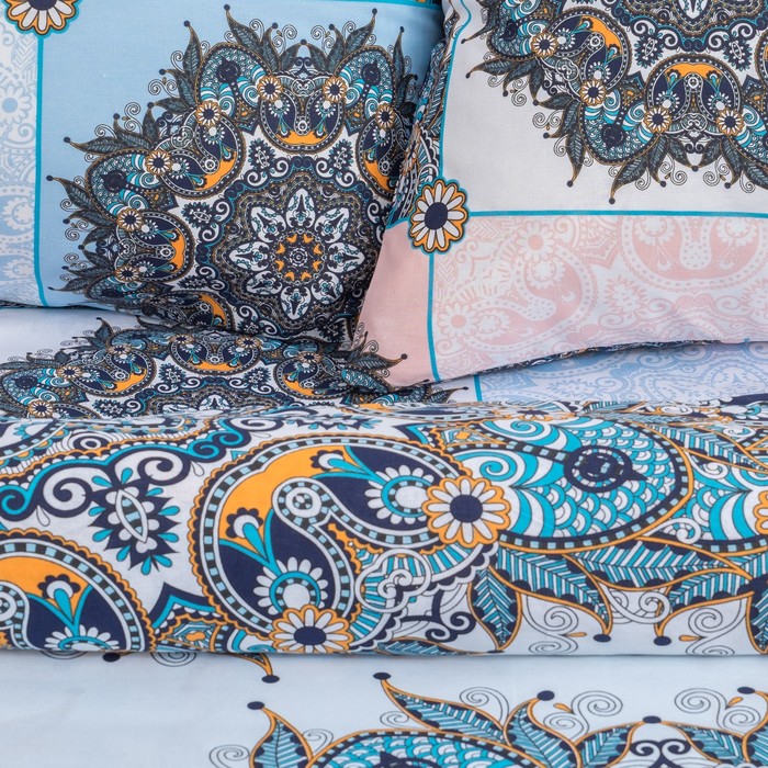 Постельное бельё "Этель" евро Персидские мотивы 200х217 см, 220х240 см, 70х70 см - 2 шт., 100% хлопок, бязь 125 г/м²